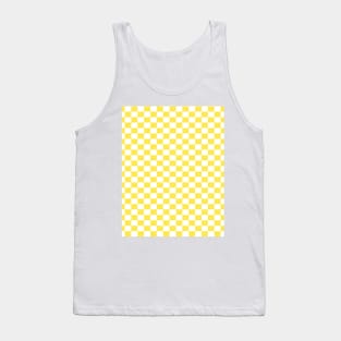 Checkered Yellow And White Tank Top